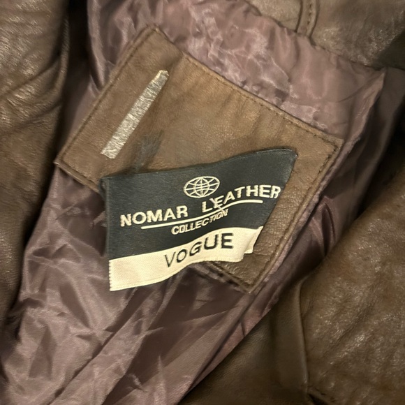 VINTAGE NOMAR LEATHER COLLECTION VOGUE KNEE LENGTH  M BUTTER SOFT only jacket - Picture 8 of 10